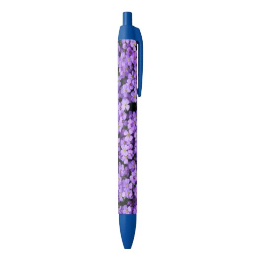 Violet Flowers Blauwe Inkt Pen (Achterkant (Verticaal))