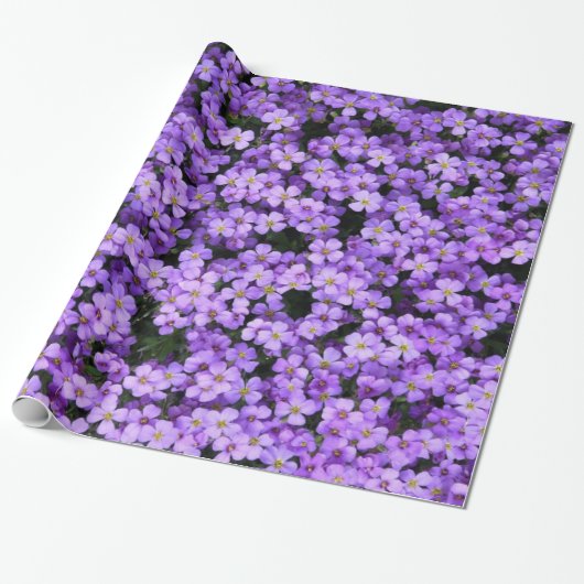 Violet Flowers Cadeaupapier (Uitgerold)