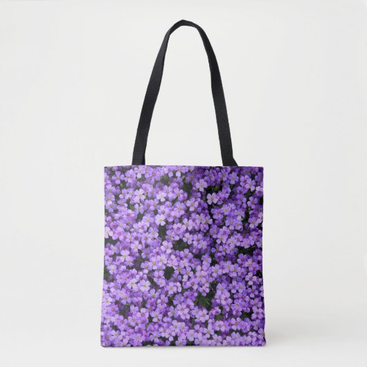 Violet Flowers Canvas tas (Voorkant)