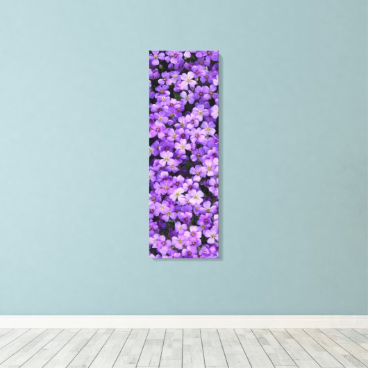 Violet Flowers Canvas Violet Spring Afdruk (Insitu (Houten vloer))