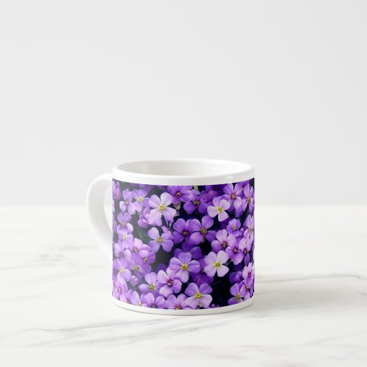 Violet Flowers Espresso Cup Kop (Links)