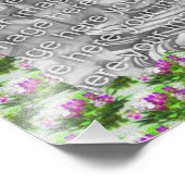  Violet Flowers Foto Lijst Sjabloon Foto Afdruk (Hoek)