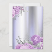 Violet Flowers Glitter Lilac 70th Birthday   Kaart (Achterkant)
