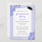 Violet Flowers Graduy Party Invitation (Voorkant)
