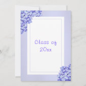 Violet Flowers Graduy Party Invitation (Achterkant)
