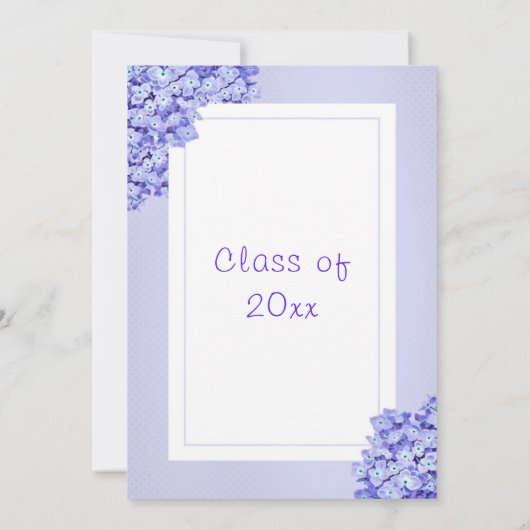 Violet Flowers Graduy Party Invitation (Achterkant)
