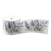 Violet Flowers Grosgrain Lint (Spoel)