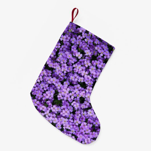 Violet Flowers Kleine Kerstsok (Voorkant (Hangend))