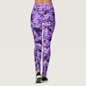 Violet Flowers Leggings (Achterkant)