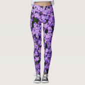 Violet Flowers Leggings (Voorkant)