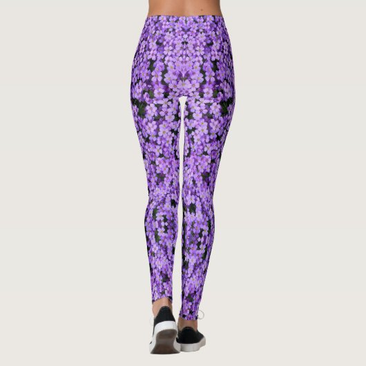Violet Flowers Leggings Viooltjes (Achterkant)