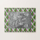  Violet Flowers Lijst Uw foto toevoegen Legpuzzel (Horizontaal)