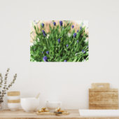 Violet Flowers - Poster (Keuken)