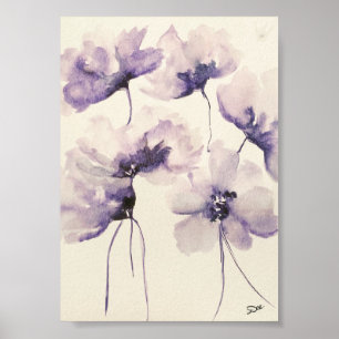 Violet Flowers Premium 5x7 Canvas Gloss-Poster Poster