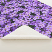 Violet Flowers Sherpa Blanket Violets Deken (3/4)