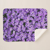 Violet Flowers Sherpa Blanket Violets Deken (Voorkant (horizontaal))