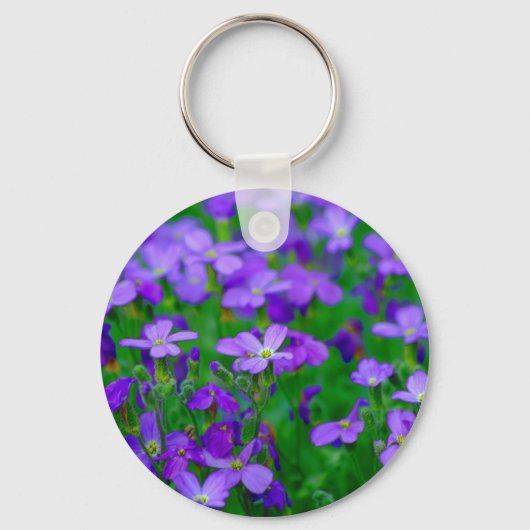 Violet Flowers Sleutelhanger (Voorkant)