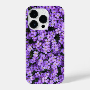 Violet Flowers Spring iPhone 14 Plus Hoesje