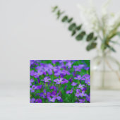 Violet Flowers Visitekaartje (Staand voorkant)