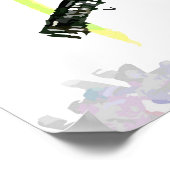 Violet Flowers Waterverf Patroon Poster (Hoek)