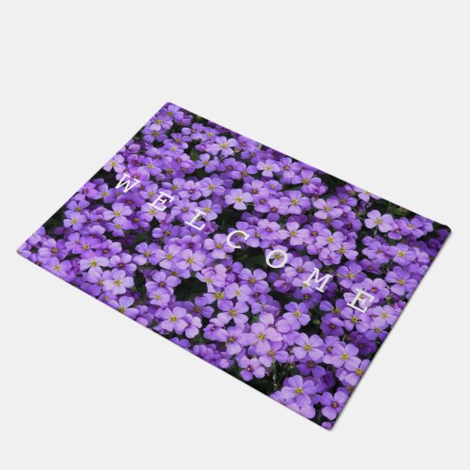 Violet Flowers - Welkom Deurmat (Schuin)