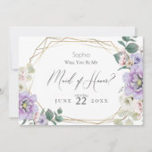 Violet Flowers word m'n vriendin. Kaart (Voorkant)