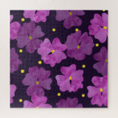 Violet fluistert: Bloemen Waterverf Elegantie Legpuzzel (Horizontaal)