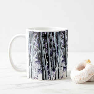 Violet Forest Tree Paars Grey Art-fotografie Koffiemok