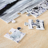 Violet Forest Tree Paars Grey Art-fotografie Legpuzzel (Zijkant)