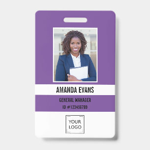 Violet   Foto Personeelslogo of QR CODE Beveiligin Badge