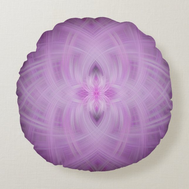 VIOLET - Fractal Art - Rond Kussen (Voorkant)