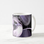 Violet Fractal Flower Koffiemok (Voorkant rechts)