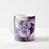 Violet Fractal Flower Koffiemok (Voorkant links)