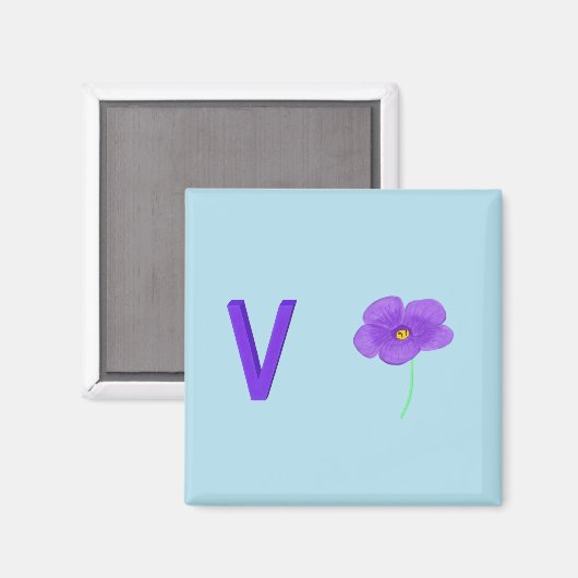 Violet Fridge Magnet (Voorkant / Achterkant)