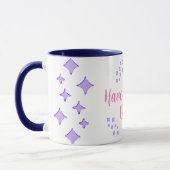 Violet Frosted Stars Pattern Mok  (Links)