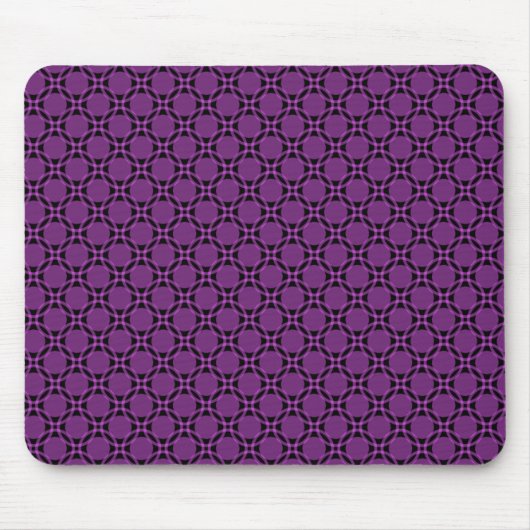 Violet Funky Circles Mousepad Muismat (Voorkant)