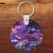 Violet Galaxy Melkweg met Planet Sleutelhanger (Voorkant)