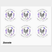 Violet Garden Boerderij Fresh Eggs Ronde Sticker (Vel)