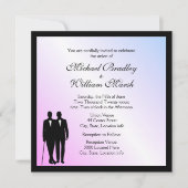 Violet Gay Wedding Uitnodiging (Voorkant)