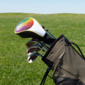 Violet geel groen ontworpen golfheadcover (Insitu)