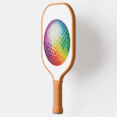 Violet geel groen ontworpen pickleball paddle (Links)