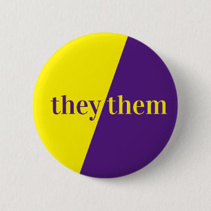 Violet geel voornaamwoord Button zij/hen