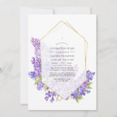 Violet Geometric Herbarium Celebration of Life Kaart (Voorkant)