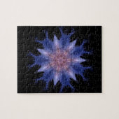 Violet geometrische ster zwarte hemel puzzel (Horizontaal)