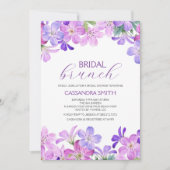 Violet Geranium Bruids Brunch Douche Kaart (Voorkant)