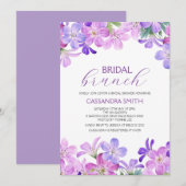 Violet Geranium Bruids Brunch Douche Kaart (Voorkant / Achterkant)