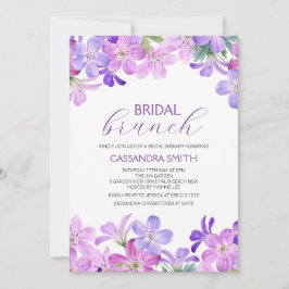 Violet Geranium Bruids Brunch Douche Kaart