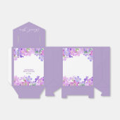 Violet Geranium Floral Vrijgezellenfeest Bedankdoosjes (Uitgevouwen)