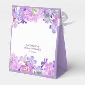 Violet Geranium Floral Vrijgezellenfeest Bedankdoosjes (Achterkant)