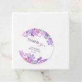 Violet Geranium Floral Vrijgezellenfeest Bedankt Bedankjes Labels (In situ)